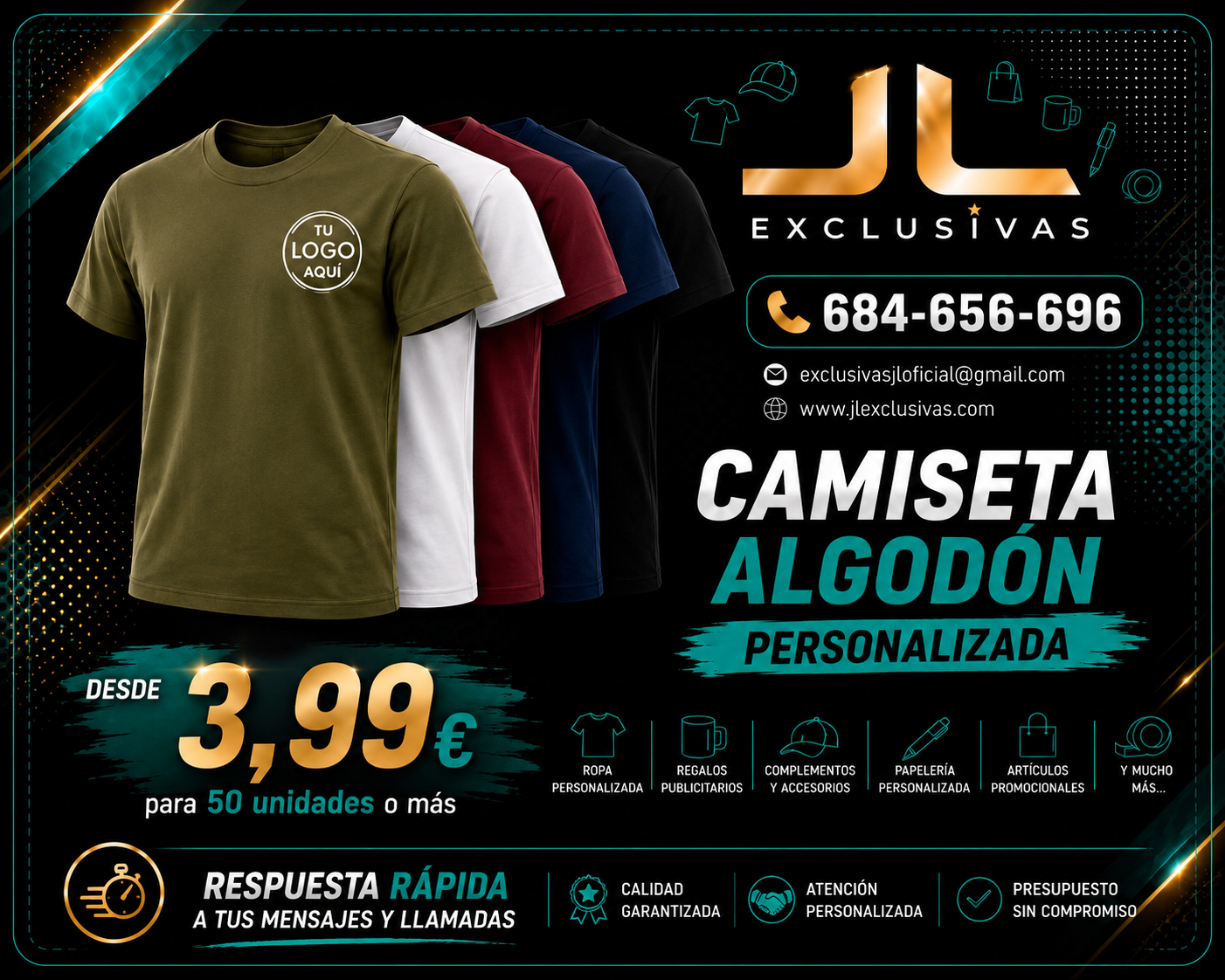 Camisetas personalizadas JL Exclusivas
