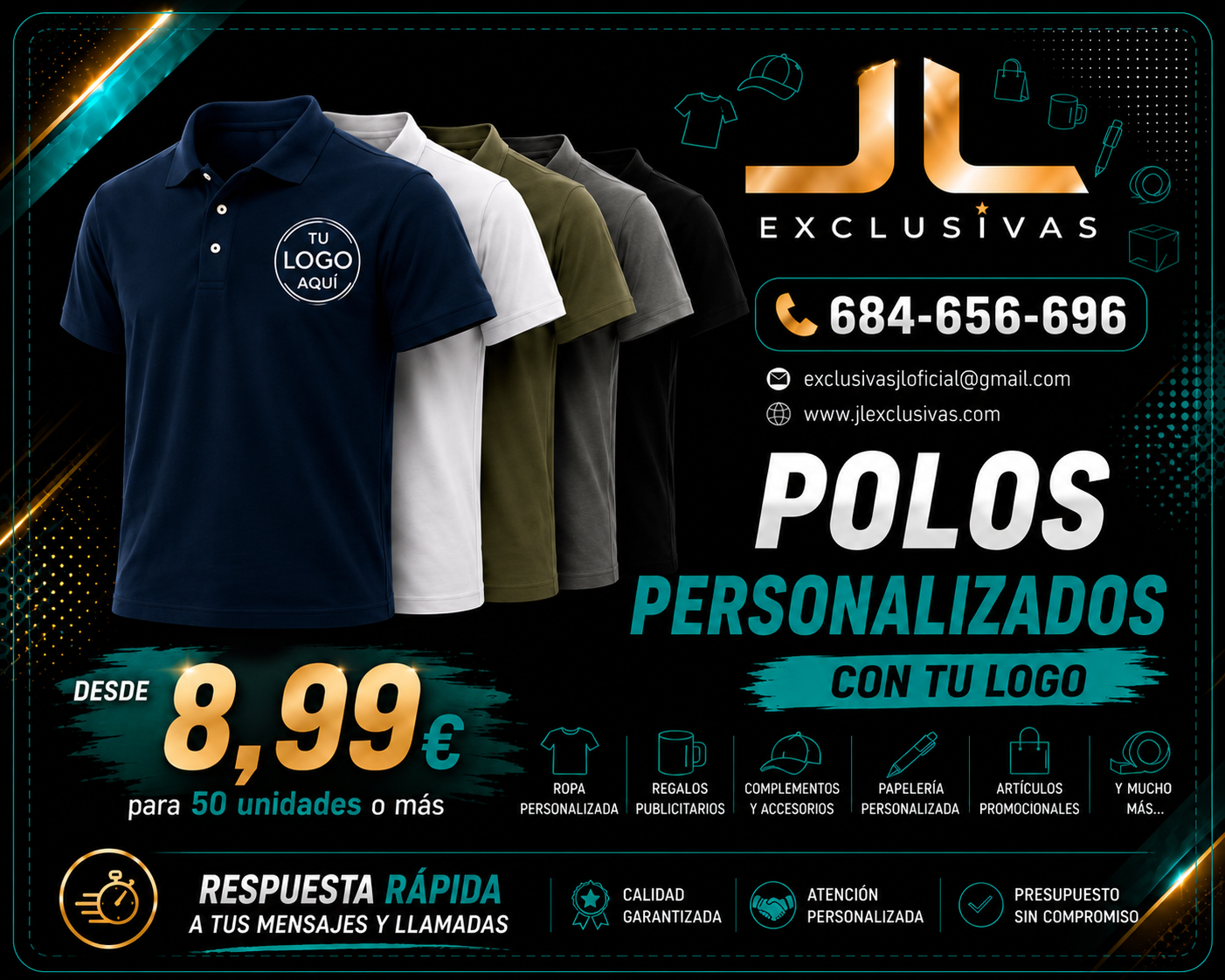 Polos personalizados JL Exclusivas